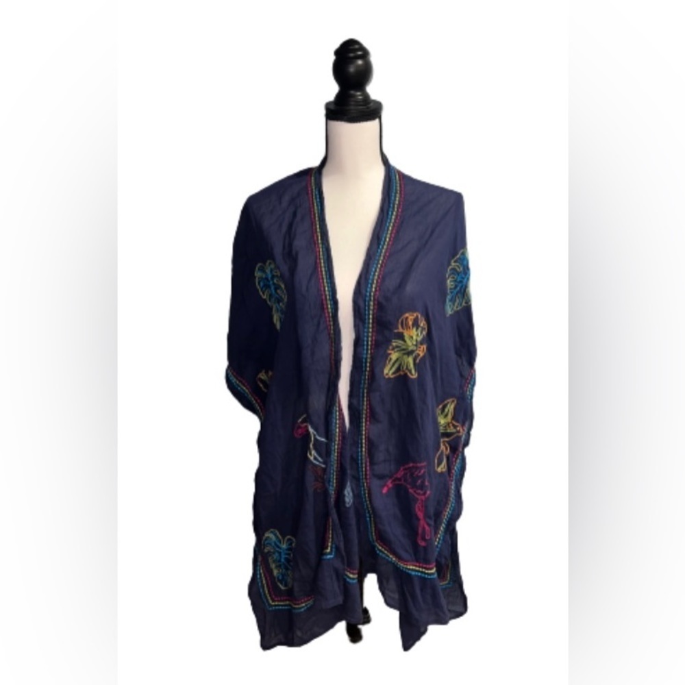 Soft surroundings- Navy kimono